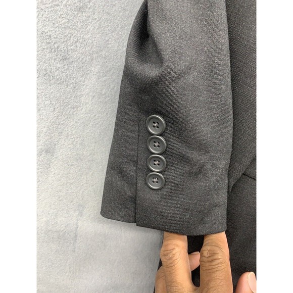 GS Perfect Fit Blazer Mens Size 58 Long Gray Notch Single Vented 4 Button Sleeve - Picture 4 of 16